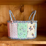 パッチワークバスケット＊30'復刻柄＆ビンテージ 女の子