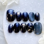 ネイルチップ 【星座変更可】星空 ネイル ⧉カシオペア 北斗七星 ネイルチップ ⧉   12星座 星座 夜空 ネイビー 星空ネイルチップ ブルー マグネットネイル 推し活ネイル 誕生日ネイル