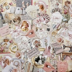 (再販×3)Girly Antique🎀ピンク×ベージュの紙ものセット＊コラージュ素材＊ジャンクジャーナル