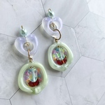 ☀️summer SALE🍉〜小さな花壇 "メロンクリームソーダ"〜ピアス/イヤリング