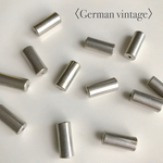 〈German vintage〉アンティーク シルバー コーティング  ラウンド チューブ アクリル ビーズ（8個 ）