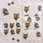 さびと黒系ねこちゃんの毛玉シール付きレタセ