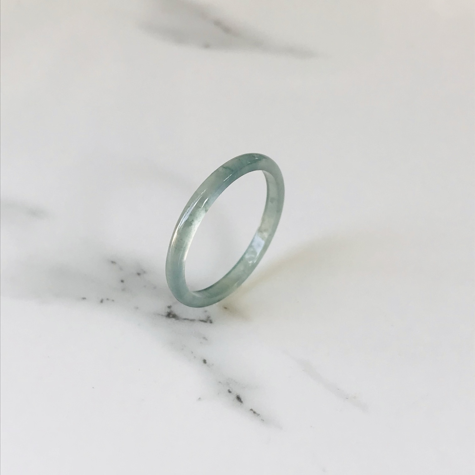 [R120-023］ ジェイド　JADE ヒスイ　本翡翠　くりぬき　リング　天然石　一点物　グアテマラ産　19号　指輪