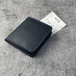 【手縫】キャッシュレス派ネイビー濃紺色レシート用本革ケース（58から80ミリ幅レシート対応）