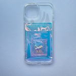 スマホに貼り付けるポチ袋（透明ケース付き）