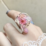 〜彩氷花 "もも"〜サージカルステンレスリング