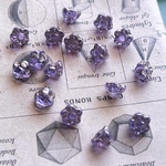 【20コセット】#czech beads#チェコビーズ button flower7✖️5㍉　luster lavender