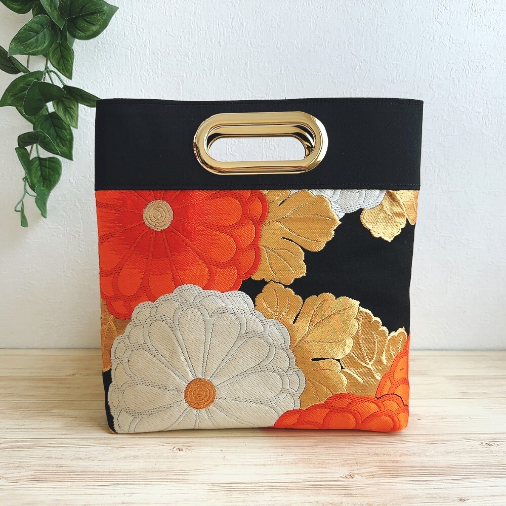 (K)帯リメイクバッグ 6点 バッグ】帯リメイクのミニチェーンバッグ | KIMONO atelier KISE