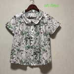 リバティプリント＊Irum＊の大人可愛いシャツブラウス(L)