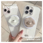 ✧˖°.MagSafe対応✧˖°. 〖toy poo〗 grip & ivory iPhone  case〜　スマホケース　スマホグリップ