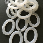 天然石風アクリル製リング(白)10個