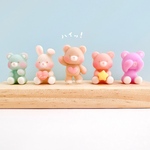 ミルキーアニマル🐰【受注制作】／キーホルダー・ブローチ・リング・うさぎ・くま