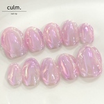 選べるおまけ付き　ネイルチップ　no.345 💜🩷🤍ぷるぷるネイル　ピンクネイル　紫ネイル　パープルネイル　オーロラネイル　ぷるぷるネイル　うるうるネイル　ぷっくりネイル