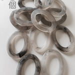 天然石風アクリル製リング(グレー)10個