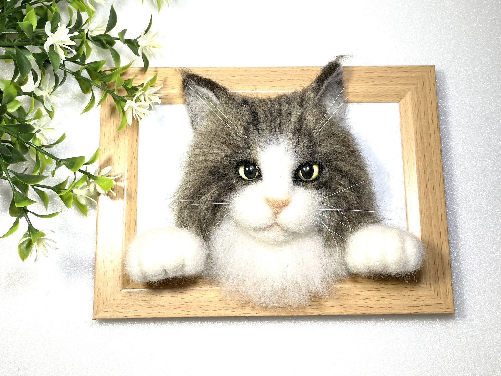 ひ*す様 海外作家 猫 三毛猫 ぬいぐるみ アートドール リアル 羊毛フェルト 海外作家 猫 三毛猫 ぬいぐるみ アートドール リアル 羊毛
