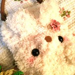 モコモコ☆ウサちゃんスマホポーチ☆オフW