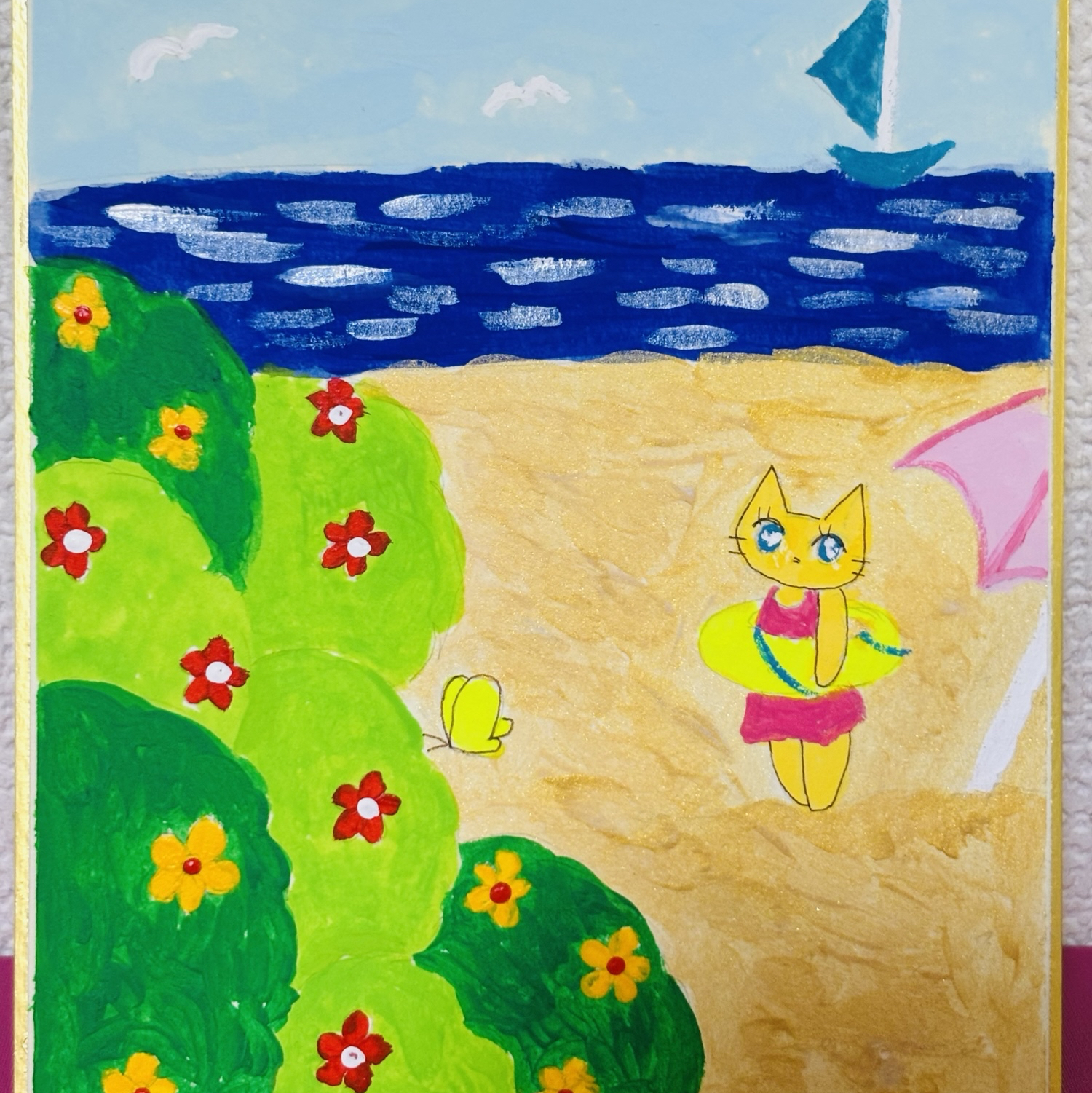 【駆ける】　頑張る人に(^^) アクリル画　原画の販売です 駆ける】 頑張る人に(^^) アクリル画 原画の販売です 駆ける】 頑張る