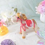 ※受注生産※❰御神馬ｼｬﾝ・ゴールドラメ❱キーホルダーを付けれます✨