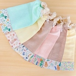 おりこうエプロン　タオルエプロン　お食事タオル　お食事エプロン　お利口エプロン　保育園準備　入園準備　保育園タオル　保育園エプロン 花柄　バンビ　うさぎ　北欧動物　二重に変更可能