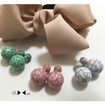 秋冬にも♡バックキャッチパールピアス ♡クラッシュストーン
