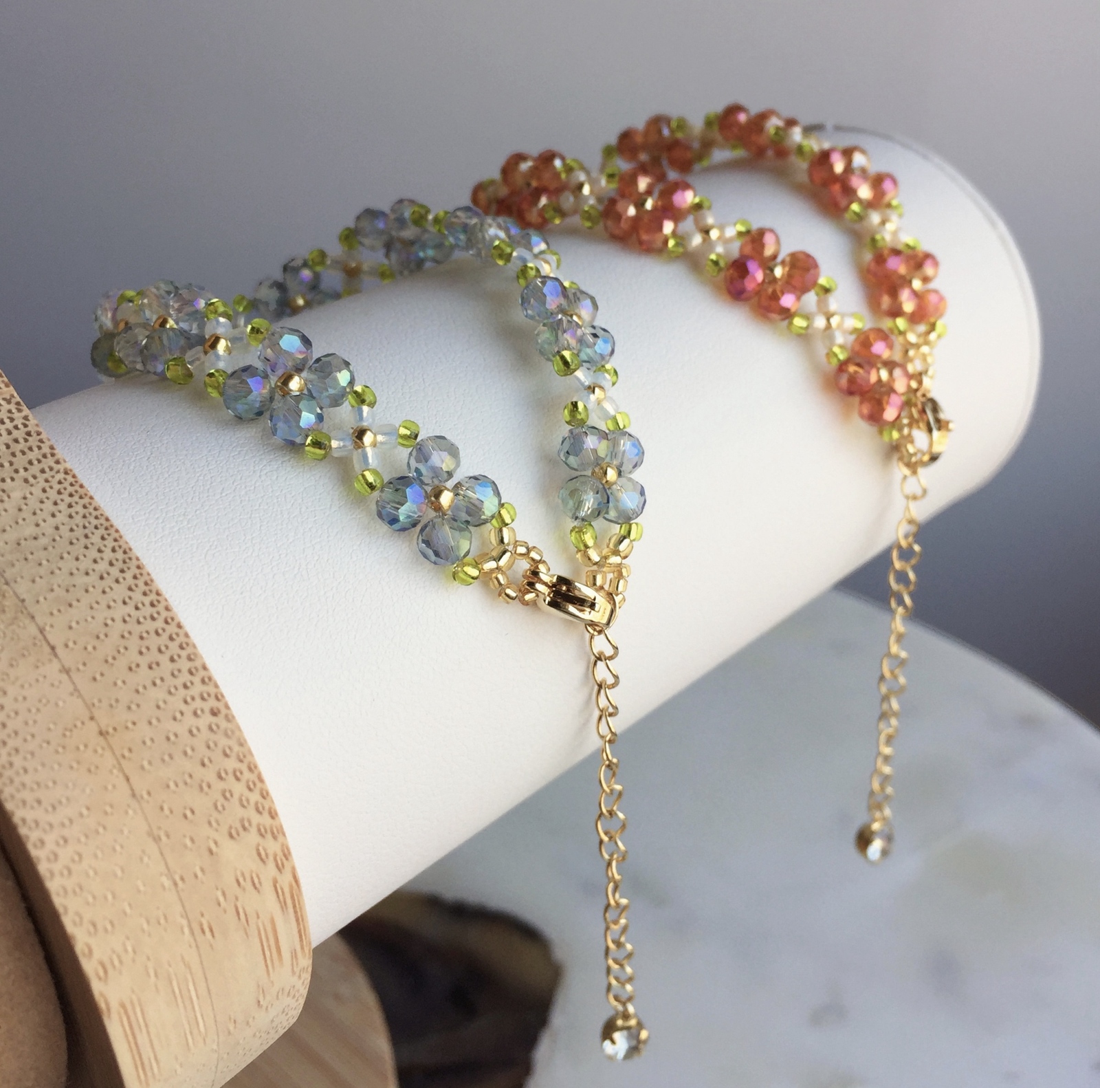 n e n e。♡ ビーズブレスレット 〻再販♡ビーズアクセサリー♡4way♡ブレスレットにもなる♡2連