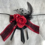 ハロウィンリボンチョーカー(赤リボン✖️赤薔薇🌹)