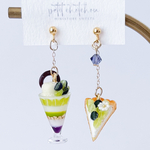 贅沢ぶどうの秋パフェ＆タルトのピアス/イヤリング❁ミニチュア