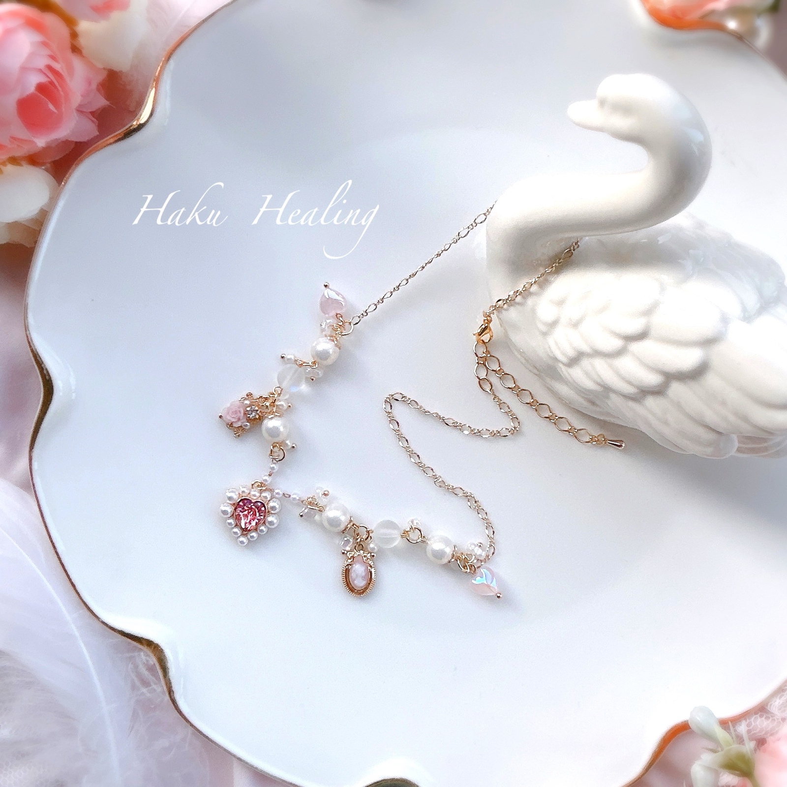 ♡ハンドメイド♡ビジューネックレス オーバルビジューネックレス | Romantic Standard