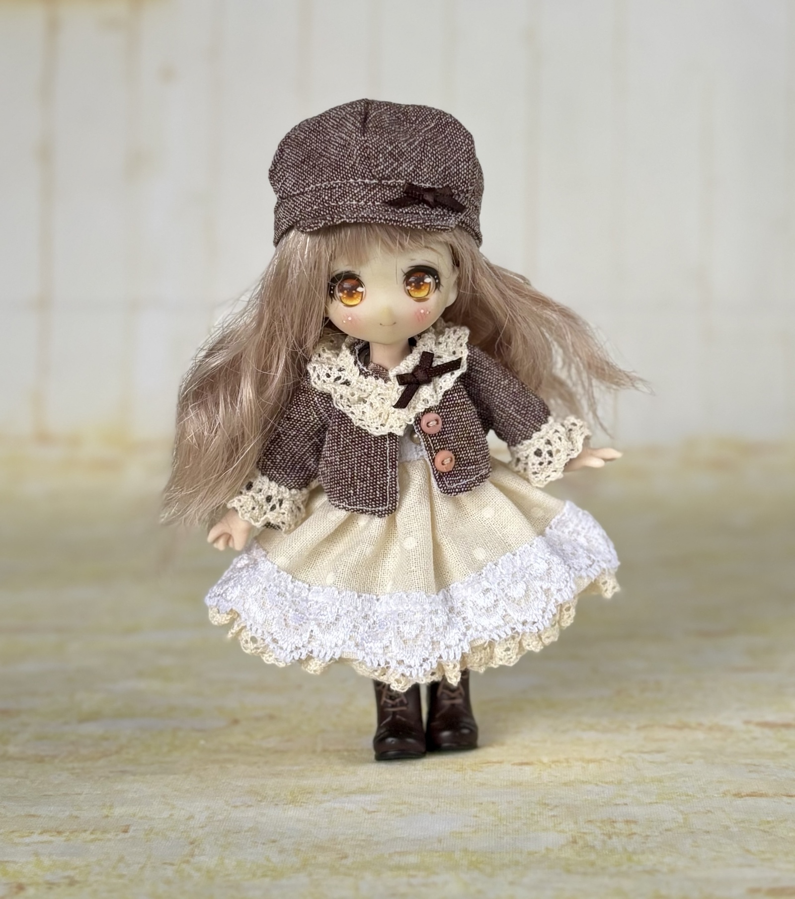 Mee様　オビツ11 ハンドメイド アリスメイドワンピ（ピンク）【オビツ11/ピコニーモP