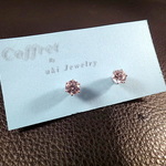 CZ"キュービックジルコニア”　6ｍｍ　 マグネット　ピアス