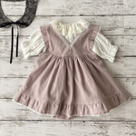 【ご予約品】レースブラウス+ベビーセットアップ♡繊細レース/フリル/リバティのコットンリネンエプロンドレス&3段フリルブルマ#フォーマル#七五三#ハロウィン#クリスマス#ご出産祝い#お誕生日プレゼント