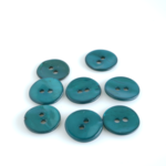 (3個) 12mm カラー貝ボタン ピーコックグリーン　フランス製