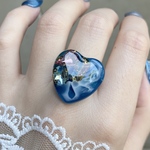 〜宝石の海"ハート"💎サージカルステンレスリング〜