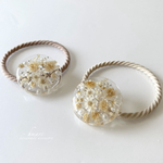 秋のflowerレジンヘアゴム／natural color（3㎝ type）