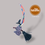 ハロウィン・魔女のビーズ刺繍チャーム