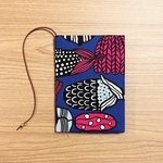 【 文庫本 】ブックカバー   ハンドメイド  ベジタブル ネイビー