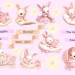 うさぎコラージュシート