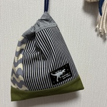 グレー系つぎはぎ給食袋２