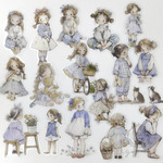 Doll Room イラストフレークシール Blue <S1047>