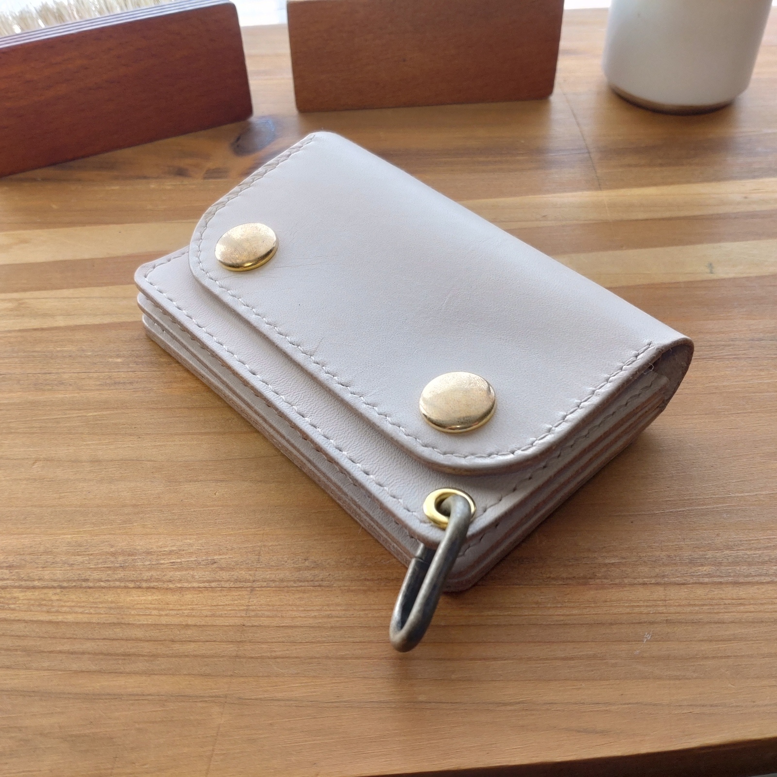 【即納品】ミニトラッカーウォレット シルバー 3層 ハンドメイド bd66ab12ca12471e25947245bb8705