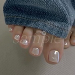🦶🏻 ¦ フットネイル ミラーパウダーホワイト ホワイトパール ホワイトベース＆ミラーパウダーホワイト