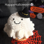 手編みのハロウィンおばけ帽子👻⸒⸒ベビー・キッズサイズ