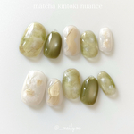 matcha kintoki 🍃 / ネイルチップ / 抹茶 / かき氷 / マグネットネイル / グリーンネイル / イベント