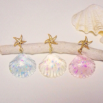 【再々再販!！】大人気オーロラシェルピアス／イヤリング