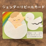 仕掛け付き　ジェンダーリビールカード 性別発表　手作りカード