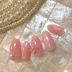 3Dお花とパールネイル＊ジェルネイル＊接着シール付