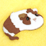フェルト のんびり モルモット ブローチ