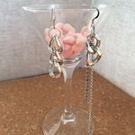 チェーンのアシンメトリーピアス