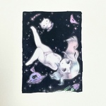 10㎝ステッカーうちゅうでぱんつ