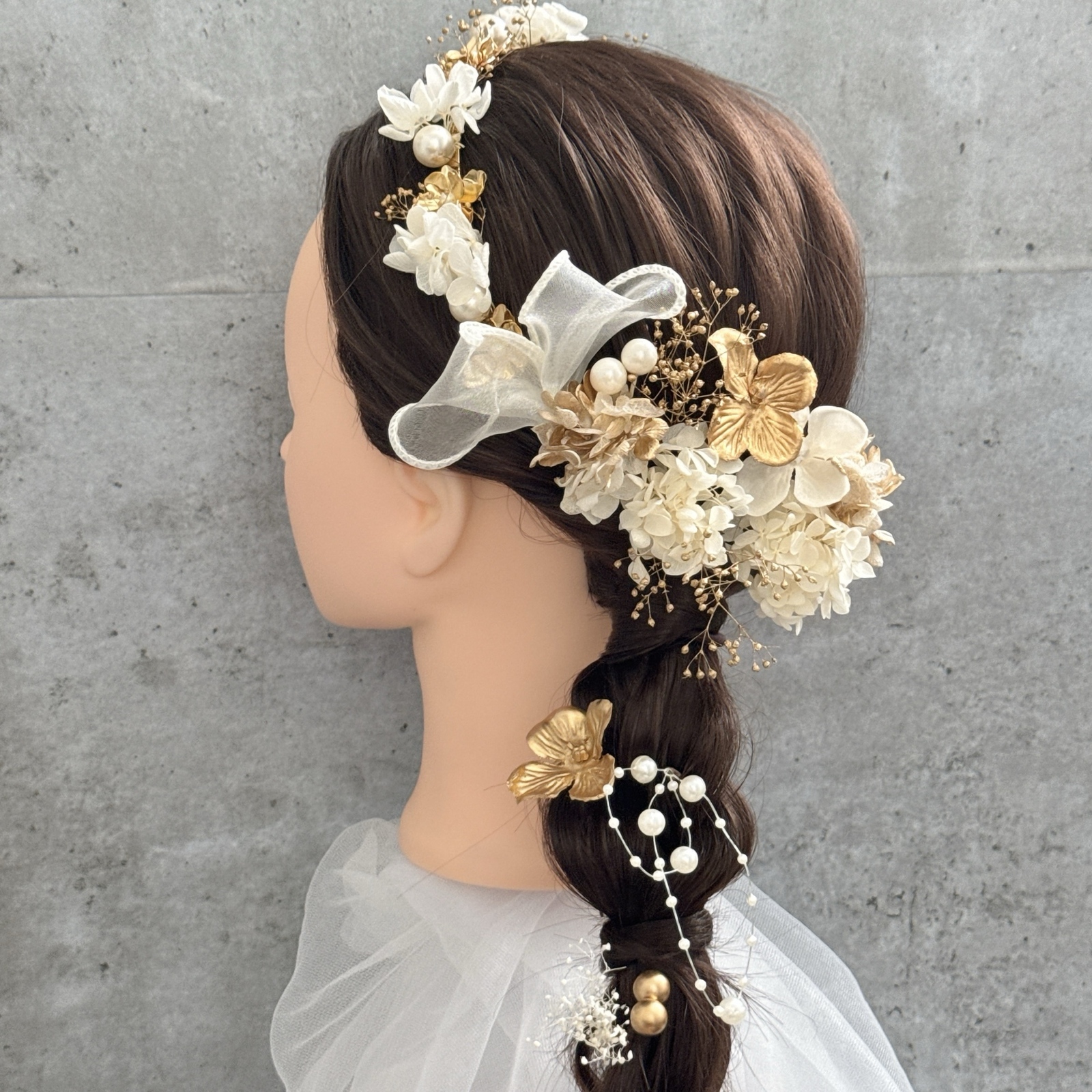 送料無料】成人式髪飾り 結婚式 前撮り 卒業式 七五三 ドライフラワー